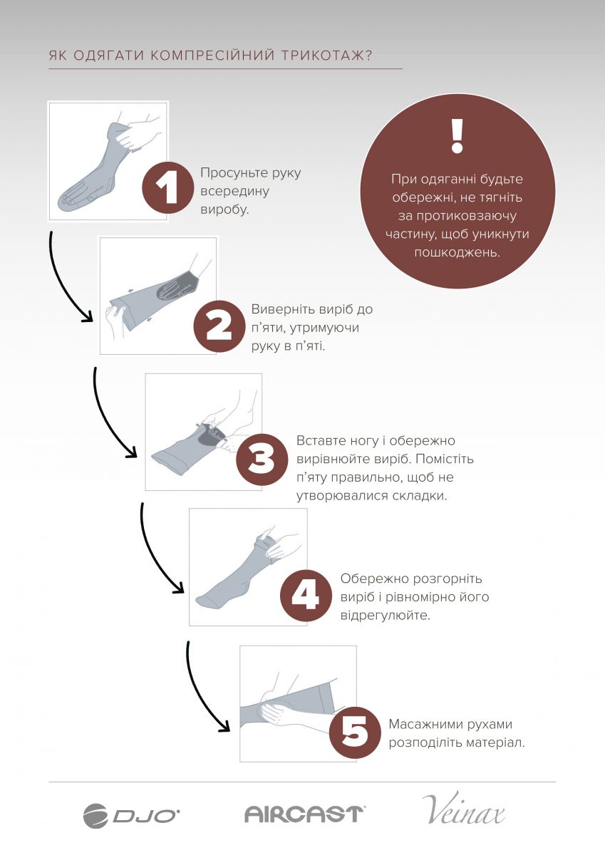 Панчохи компресійні медичні антиемболічні 822R клас 2 білі Veinax, зображення - 1